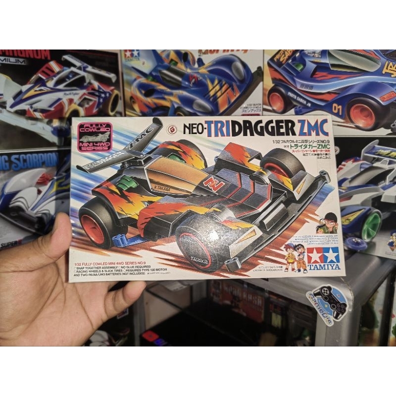 NEO TRIDAGER ZMC SUPER 1 CHASSIS ORIGINAL TAMIYA MULUS Bonus Stiker Dress Tamiya