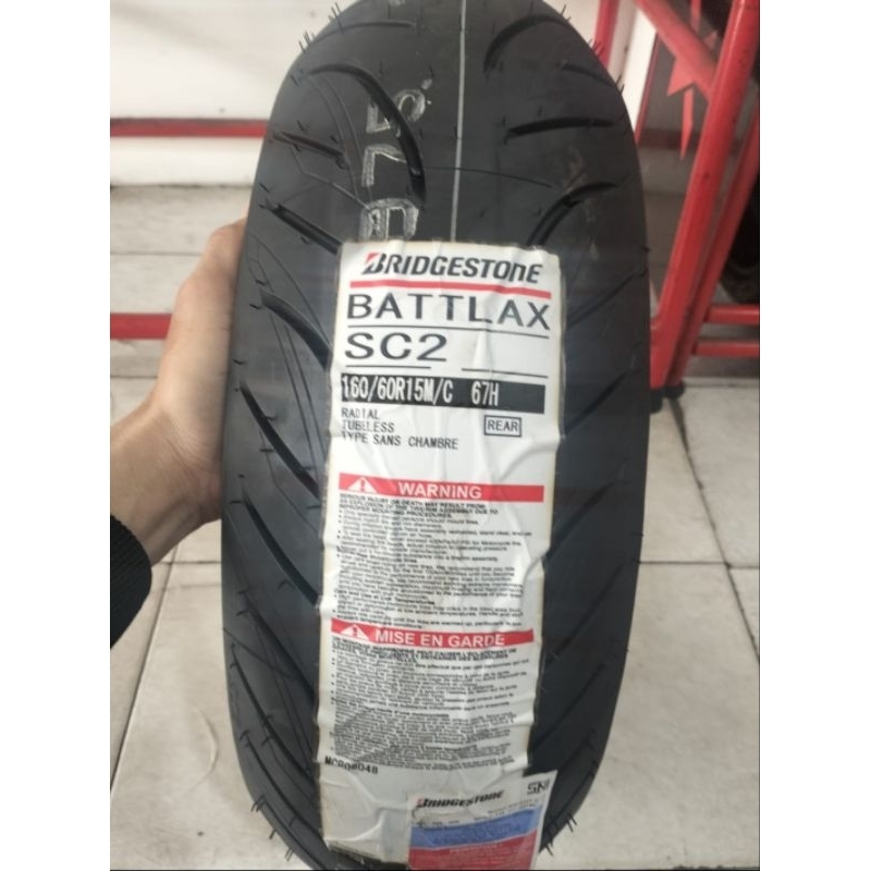 BAN LUAR BATTLAX BRIDGESTONE SC 2 UKURAN 160/60-15 TUBELESS