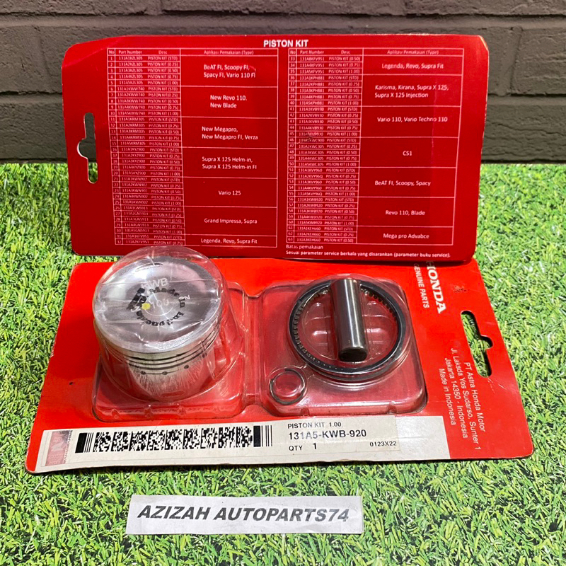 Piston Kit Honda komplit KWB ukuran 100 Revo Absolute Blade lama Revo 110 karbu blade karbu