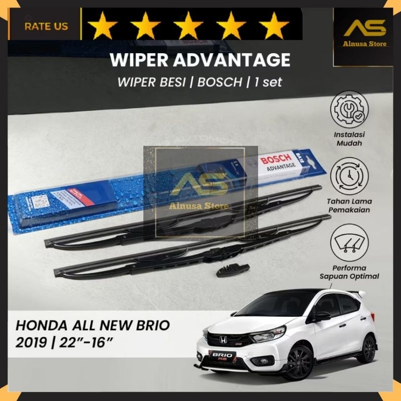 Wiper Advantage Honda All New Brio 2019 | 22"-16"