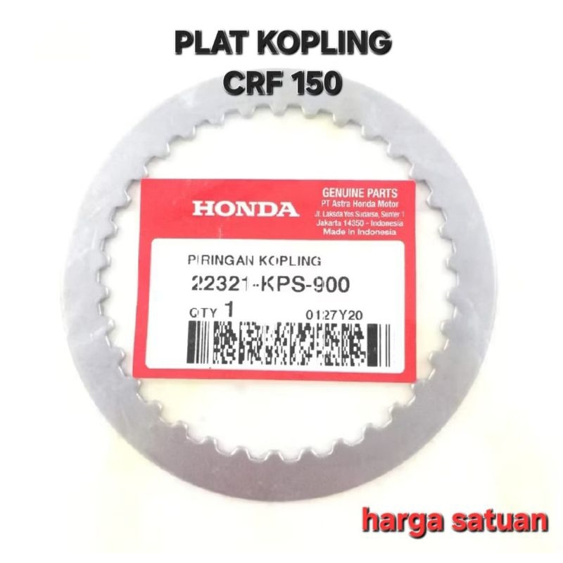PLAT GESEK KAMPAS KOPLING CRF 150 ORIGINAL
