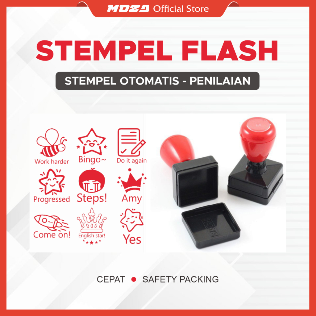 

Stempel Flash Kilat Otomatis - Stempel Penilaian Guru - Ukuran 22mm x 22mm