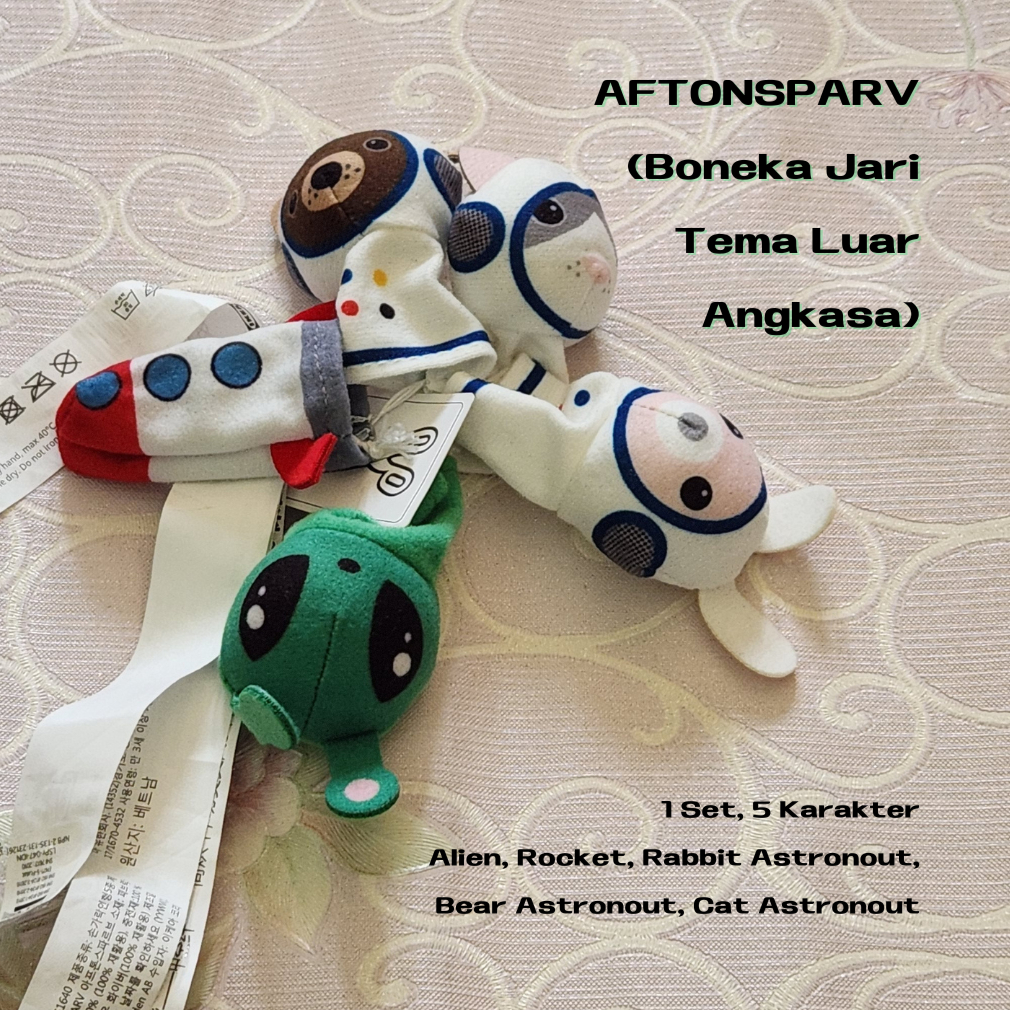 READY STOCK IKEA SET BONEKA JARI TITTA DJUR Hewan / AFTONSPARV astronot mainan anak finger puppets