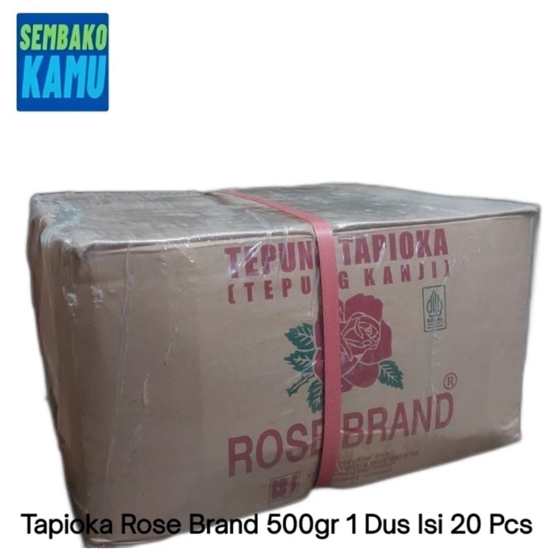 Tepung Tapioka Rose Brand 500gr - 1 Dus Isi 20 Pcs