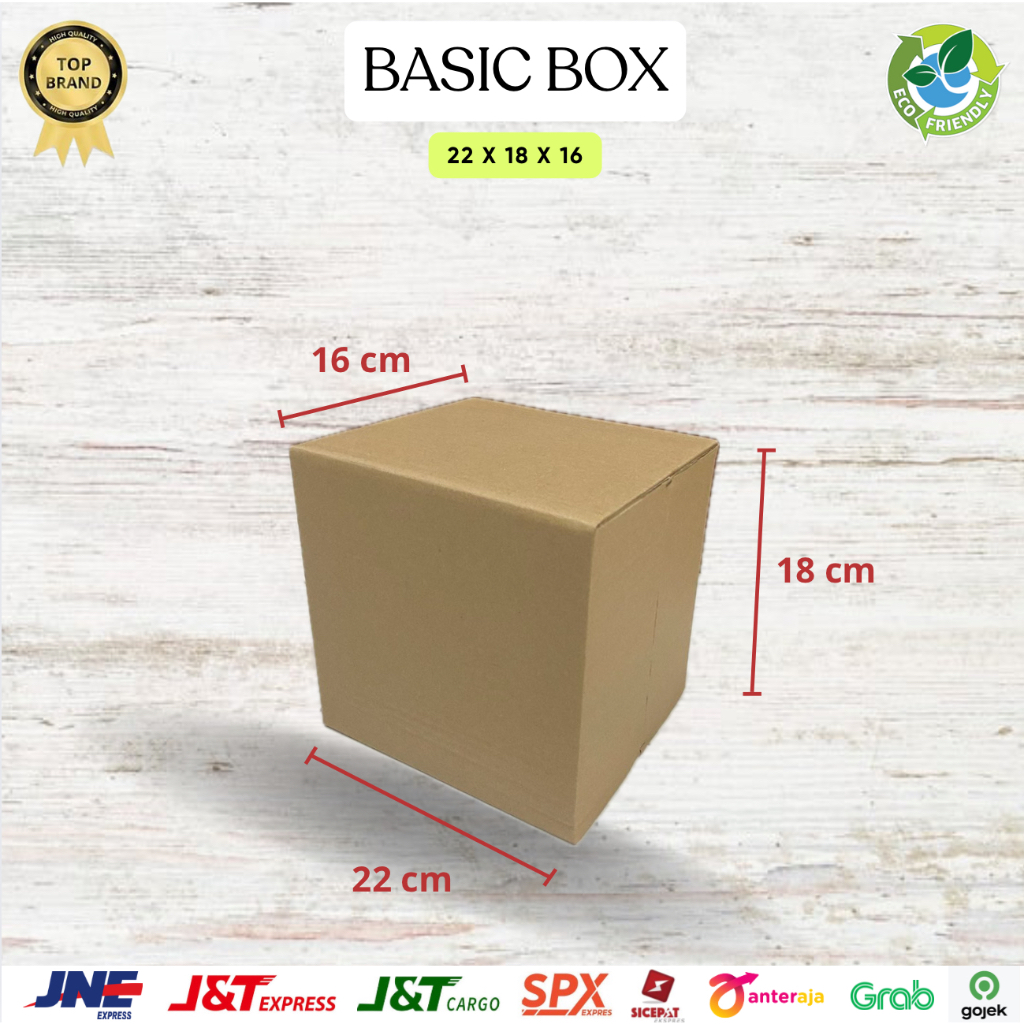 

Box kardus / karton / packing polos uk. 22x18x16 cm