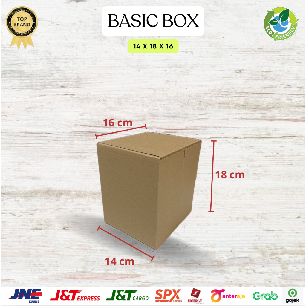 

Box kardus / karton / packing polos uk. 14x18x16 cm