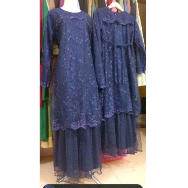 Gamis Brokat Tile Mutiara Big Size Pekanbaru Dress Kondangan Keluarga Wanita Remaja Muslimah Baju Ra