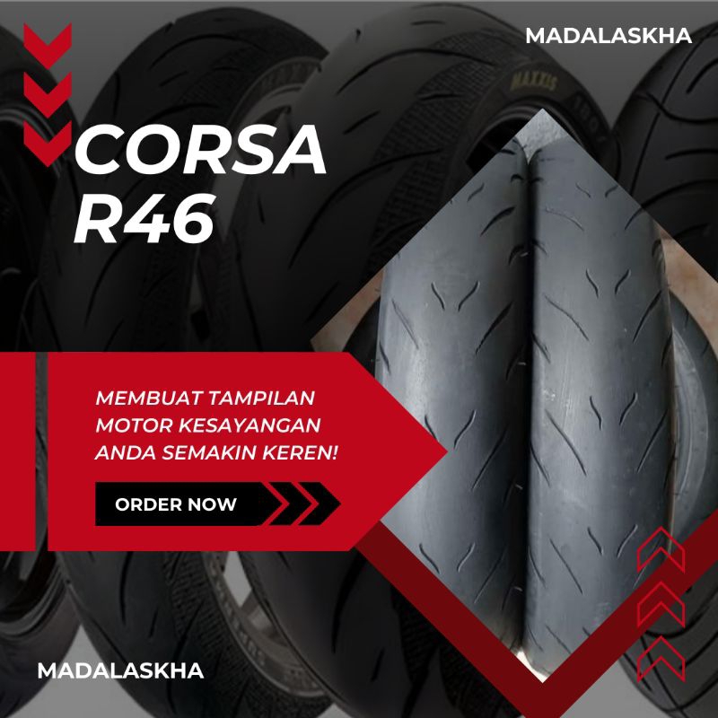 SEPASANG BAN CORSA R46 RING 14 // BAN MOTOR MATIC // SOFT COMPOUND