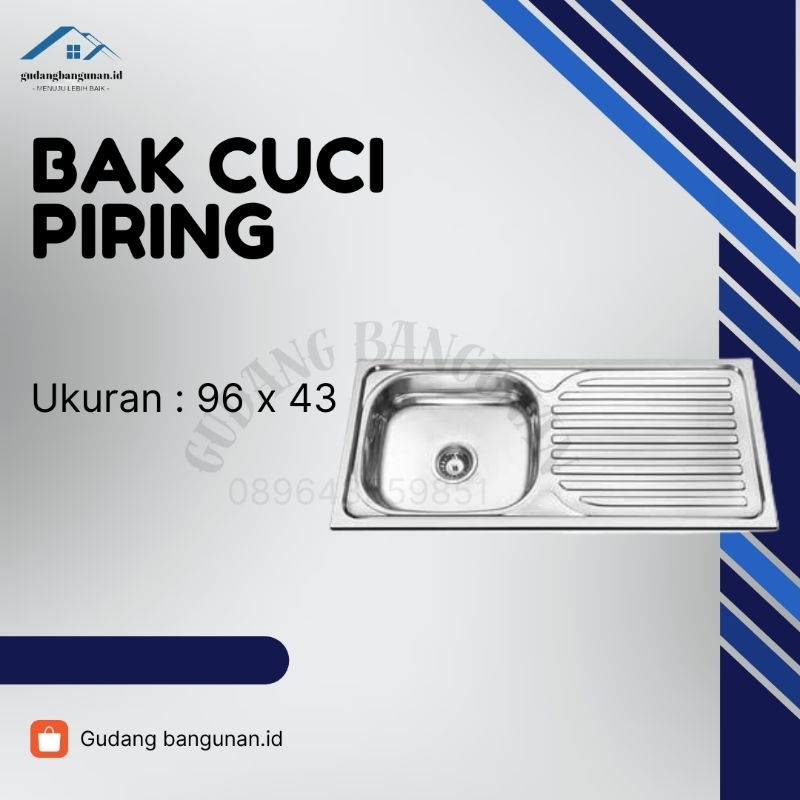 BAK CUCI PIRING + AFUR 96 X 43 1 LUBANG