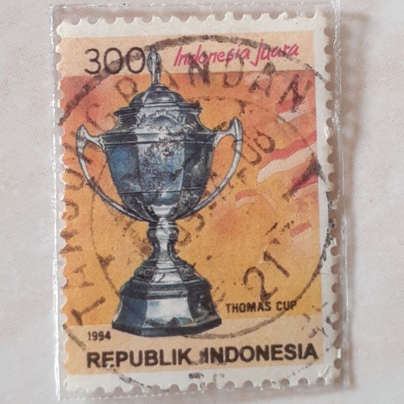 

(ID7) Perangko Indonesia Indonesia Juara Piala Dunia Thomas dan Uber (1444 Rp 300) Tahun 1994