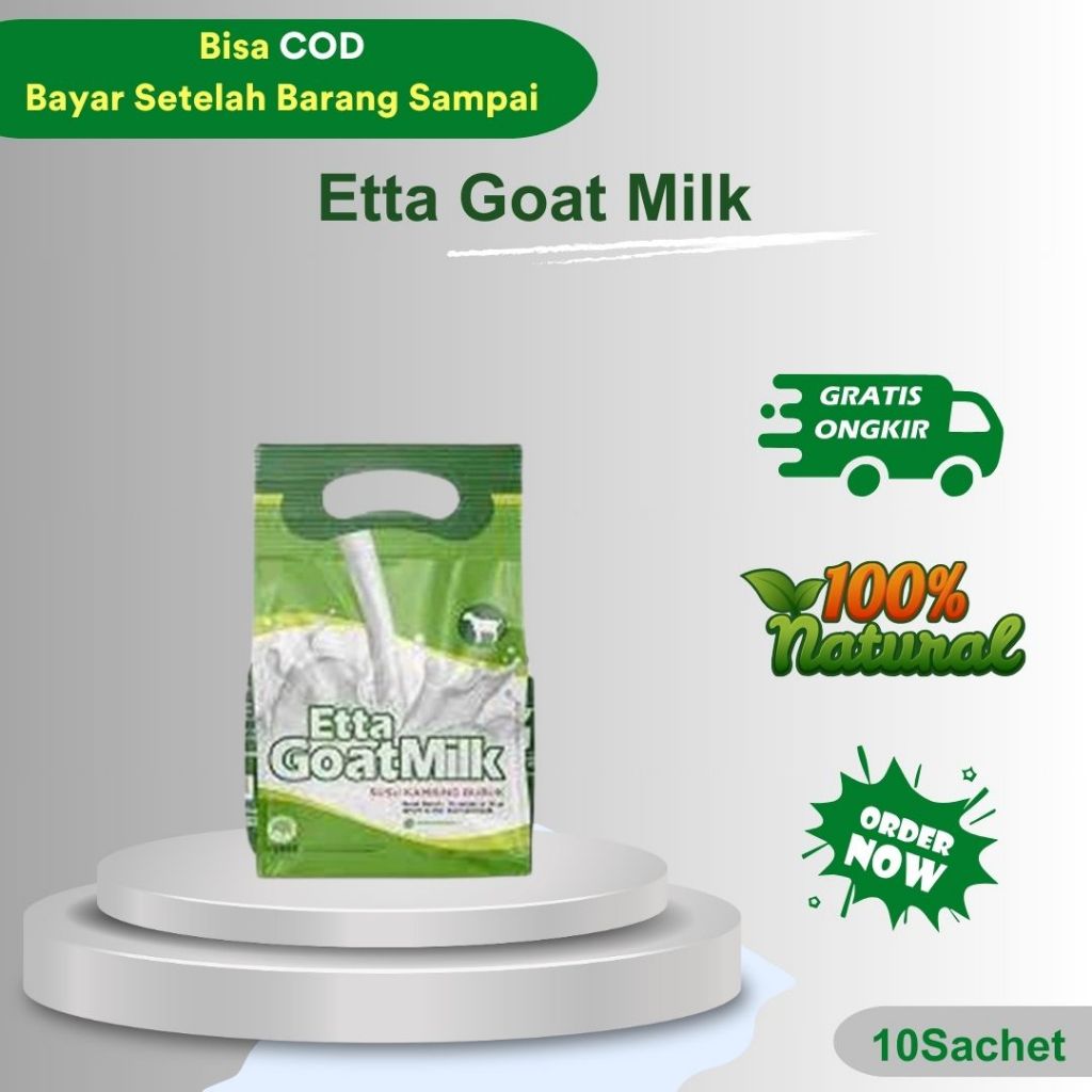 

Etta Goat Milk HPAI Susu Kambing Etawa PREMIUM ORIGINAL - Isi 10 Saset