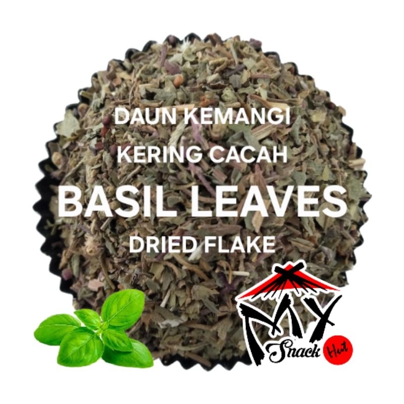 

BASIL LEAVES 100GR DRIED HERBS REMPAH DAUN KERING DRY LEAF FLAKE SAUS SAOS PASTA SAUCE SALAD GRILL