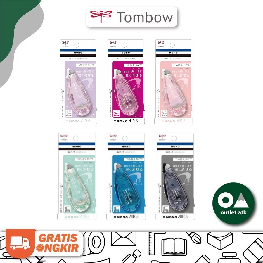 

Tombow Correction Tape Mono Air 5 5mm x 10m - Tipex Pita Kertas