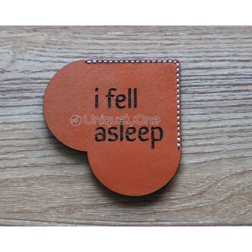 

Leather Bookmark in a shape of heart