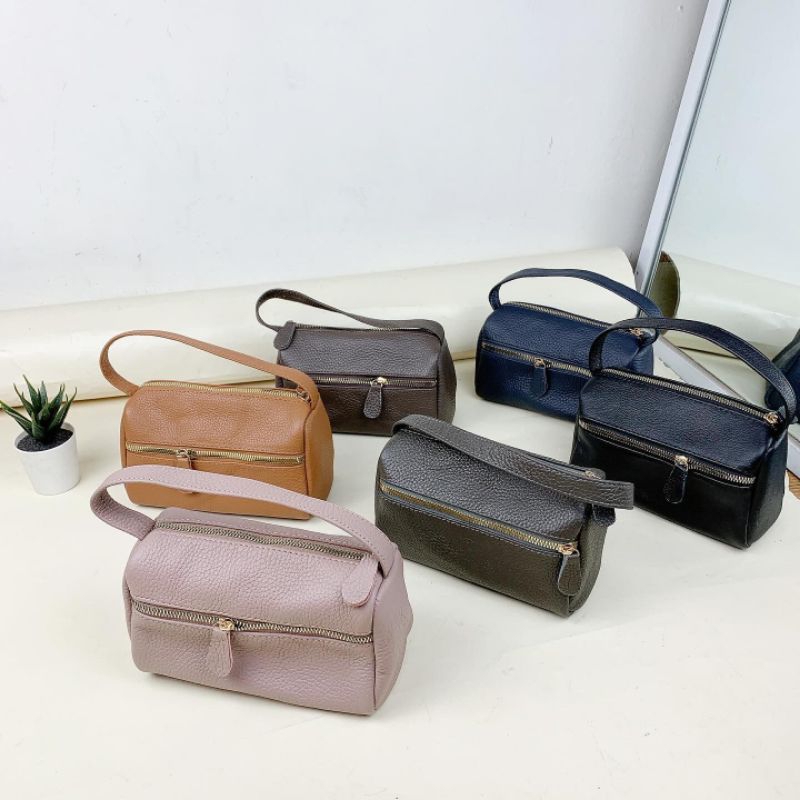 Dompet Tenteng Kulit wanita Asli Dompet kulit asli papirut