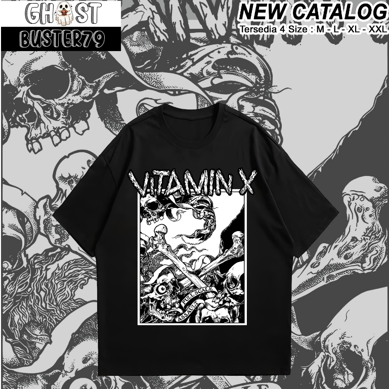 Kaos Distro Vintage "VITAMIN X" Kaos Cowok Cewek Baju Kaos Pria Wanita Baju Distro Cewek Cowok Vinta