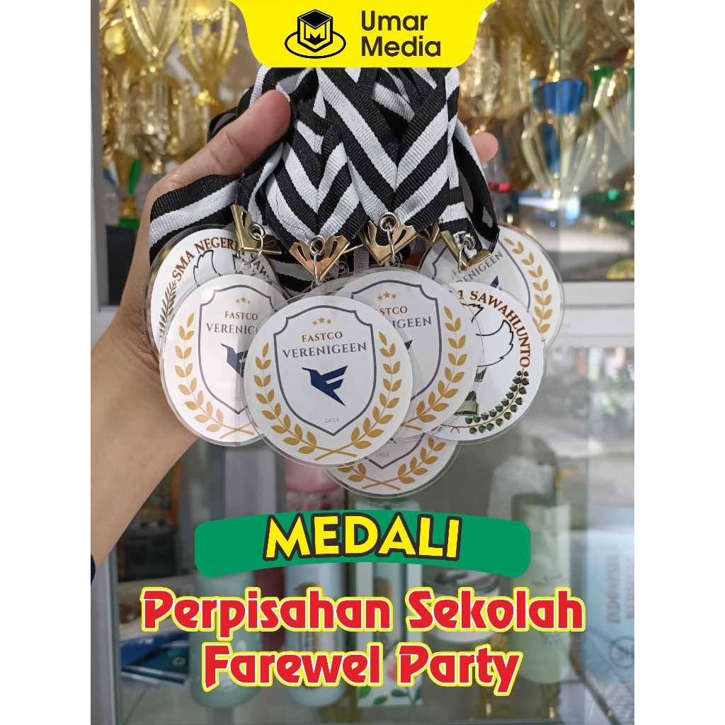 Medali Perpisahan Sekolah Medali Farewell Party Medali Wisuda TK Medali Tahfizh Tahfidz Bahan Medali