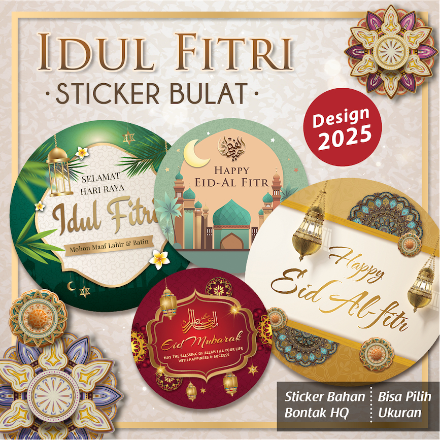 

[Isi 72-150] Sticker Idul Fitri/ Sticker Lebaran/ Sticker Bulat Ramadhan