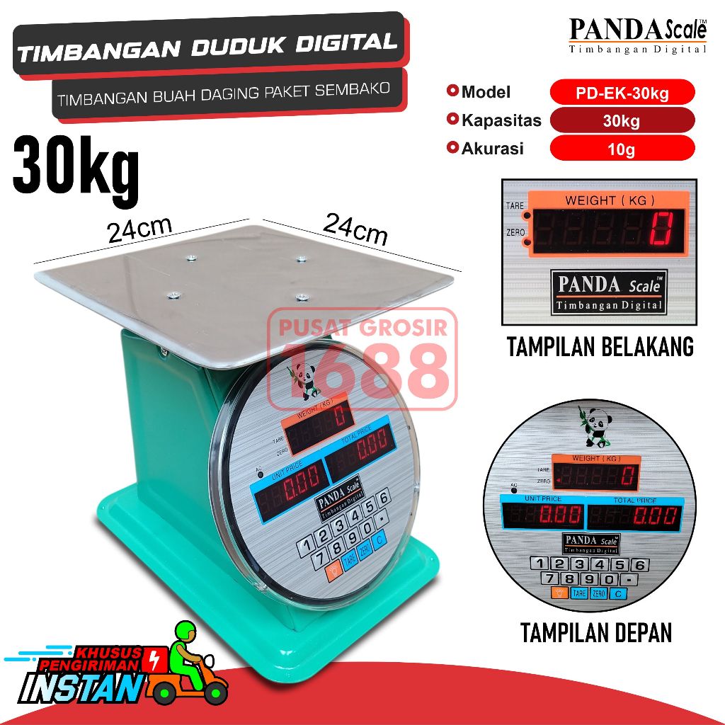 Timbangan Duduk Digital 30kg PANDA SCALE KHUSUS KIRIM INSTAN