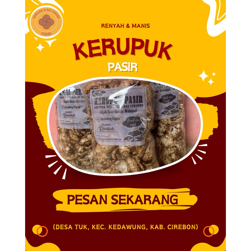 

Kerupuk Pasir/ Rasa Serundeng/ Renyah