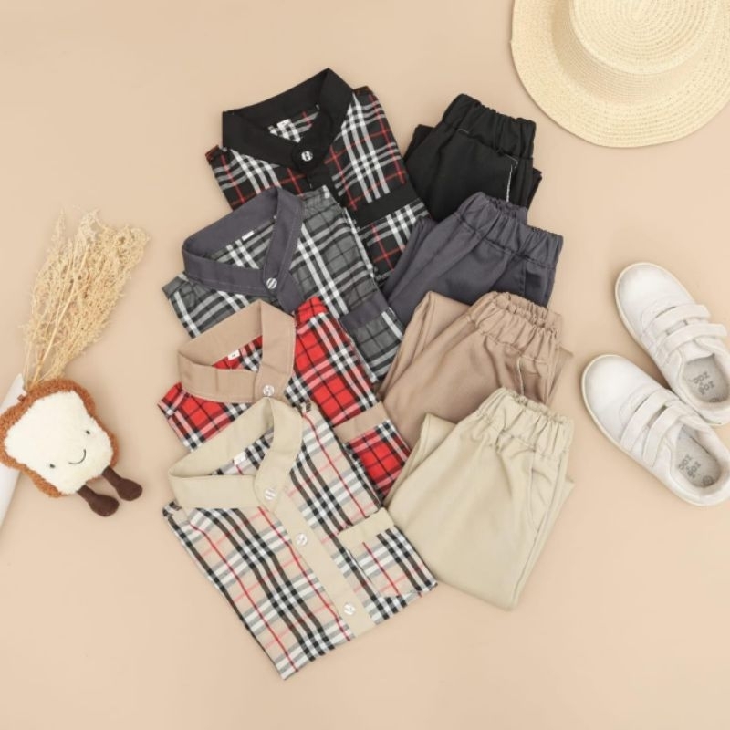 1-5 Tahun SET KOKO KOTAK KOTAK SETELAN KOKO ANAK LAKI LAKI