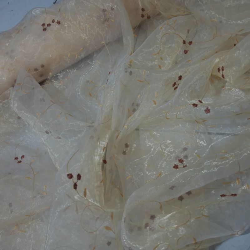 kain organza bordir - kain organza motif bordir - kain butik - kain organza premium