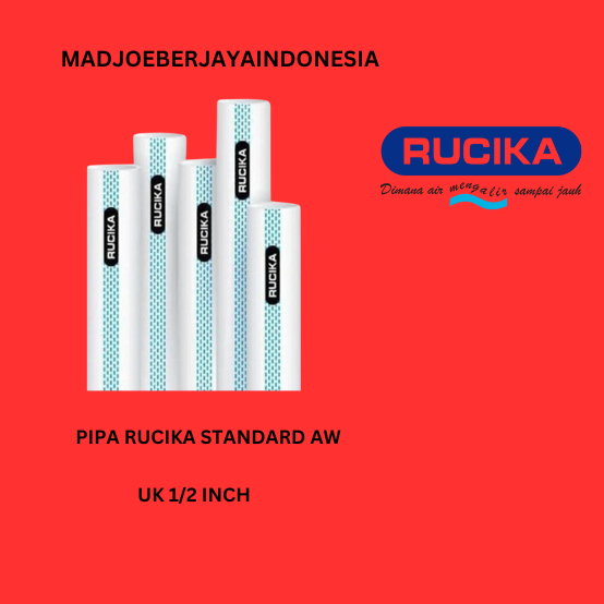 Rucika Standard AW 1/2 inch (Rucika) / Pipa PVC Kelas AW / 4 METER