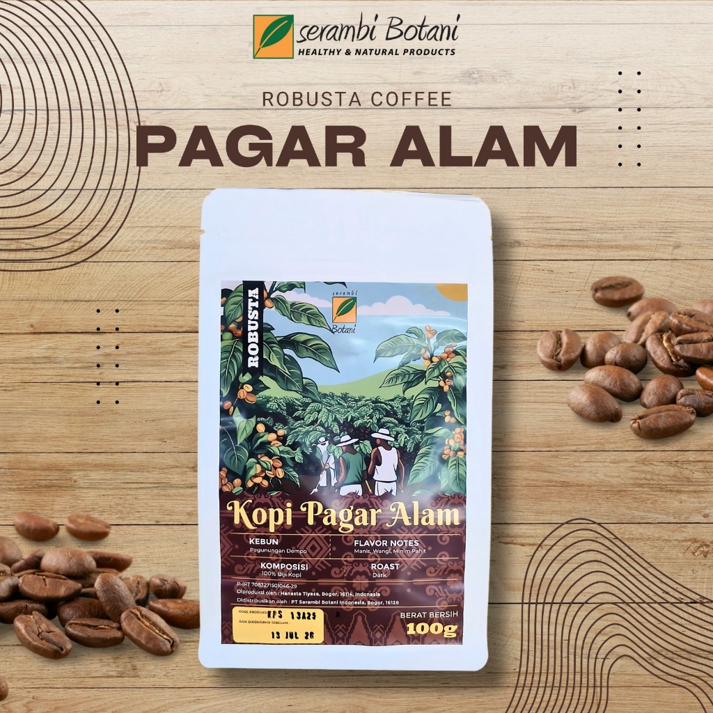

Kopi Robusta Pagaralam 100 gr Biji Kopi 100%