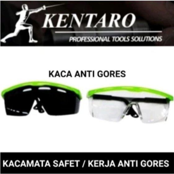 Kacamata safety / kerja ( anti gores ) Kentaro Japan quality
