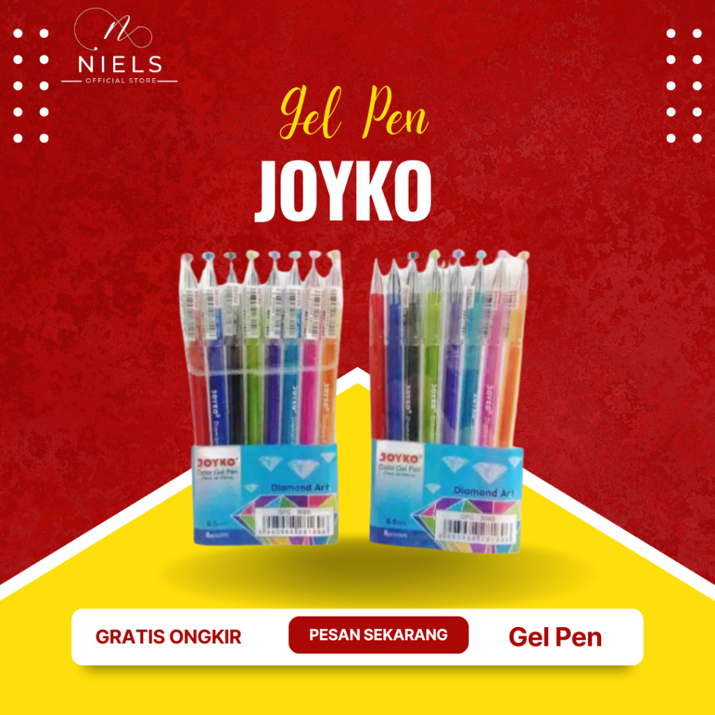 

Gel Pen GPC-309S Diamond Art Joyko (8 warna)
