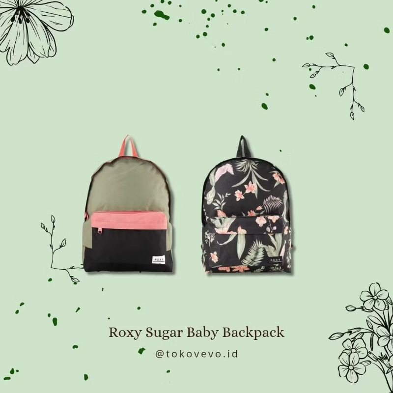 Roxy Sugar Baby Printed Backpack | Tas Ransel Original Sekolah