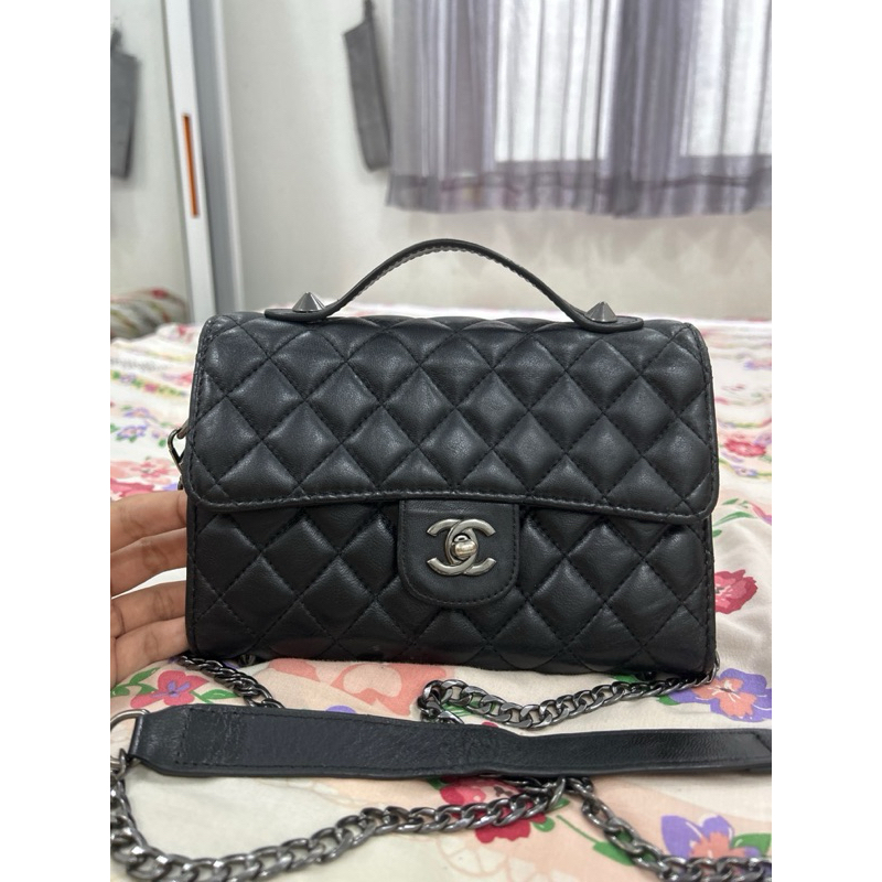 TAS SLING BAG CHANEL MINI CLASSIC KULIT ASLI LENGKAP NOSER HOLO NO MINUS