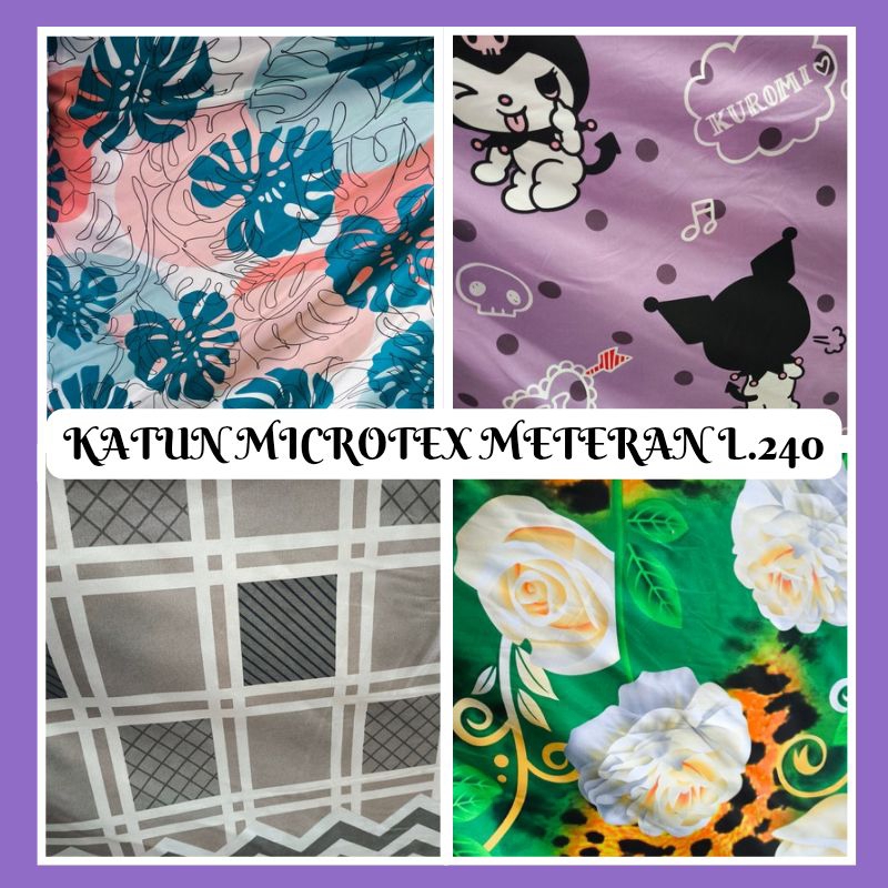 Sprei Mictrotex Bahan Kain Sprei Disperse Per 100cm Lebar 240cm | Kain Seprei Motif Karakter & Bunga