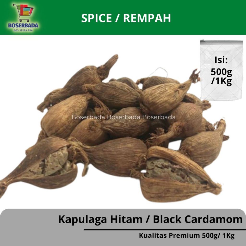 

500g/ 1Kg Kapulaga Hitam Super Premium / Black Cardamom Impor