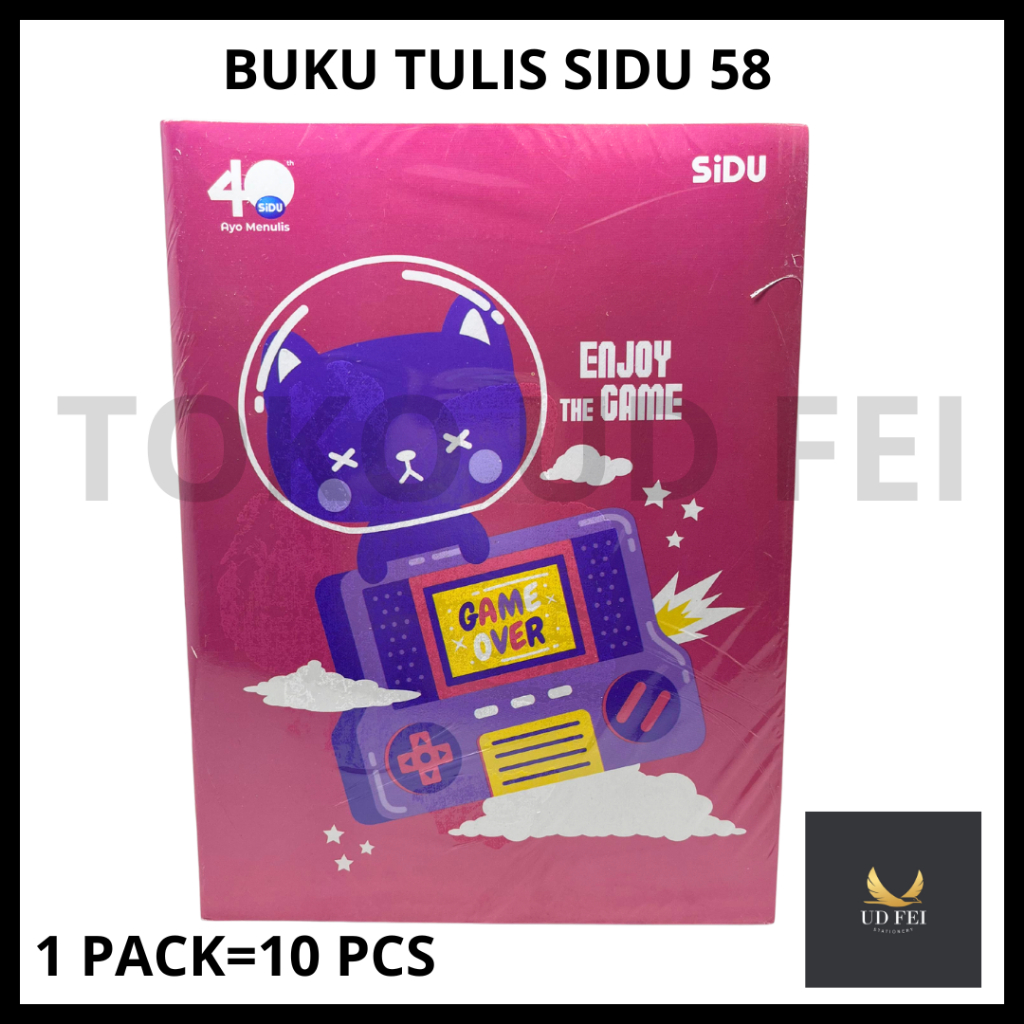 

(1 PACK=10 BUKU) Buku Tulis SIDU/ Buku Tulis Sidu 58 Lembar/ Buku 58/ Buku Tulis Sinar Dunia/ Buku Tulis