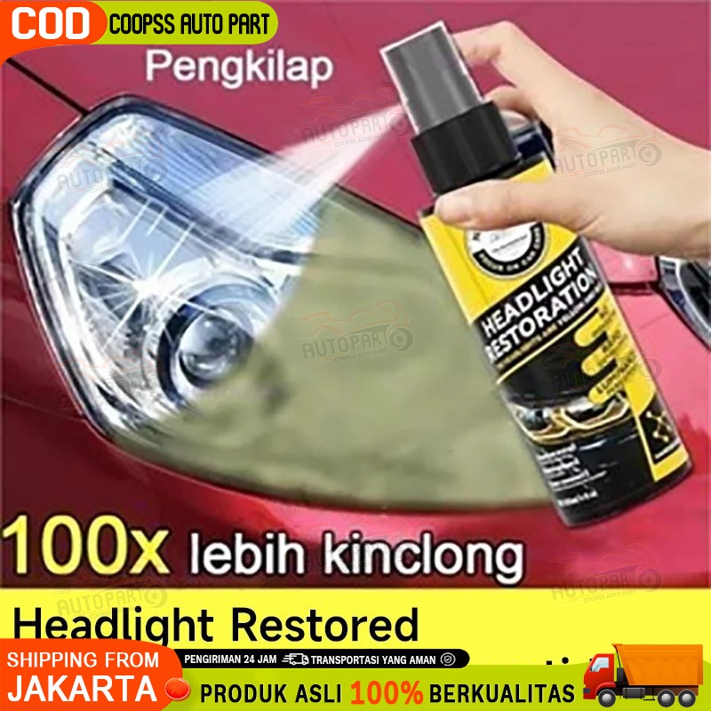 Headlight Restored / Pengkilap Mika Lampu / Headlamp Polish/Pembersih Kaca Lampu Mobil Kusam / Headl