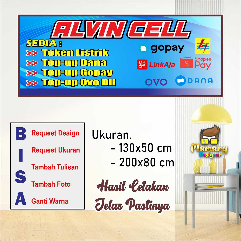 Cetak Spanduk Banner Keren Bisnis Jualan Pulsa Bagus