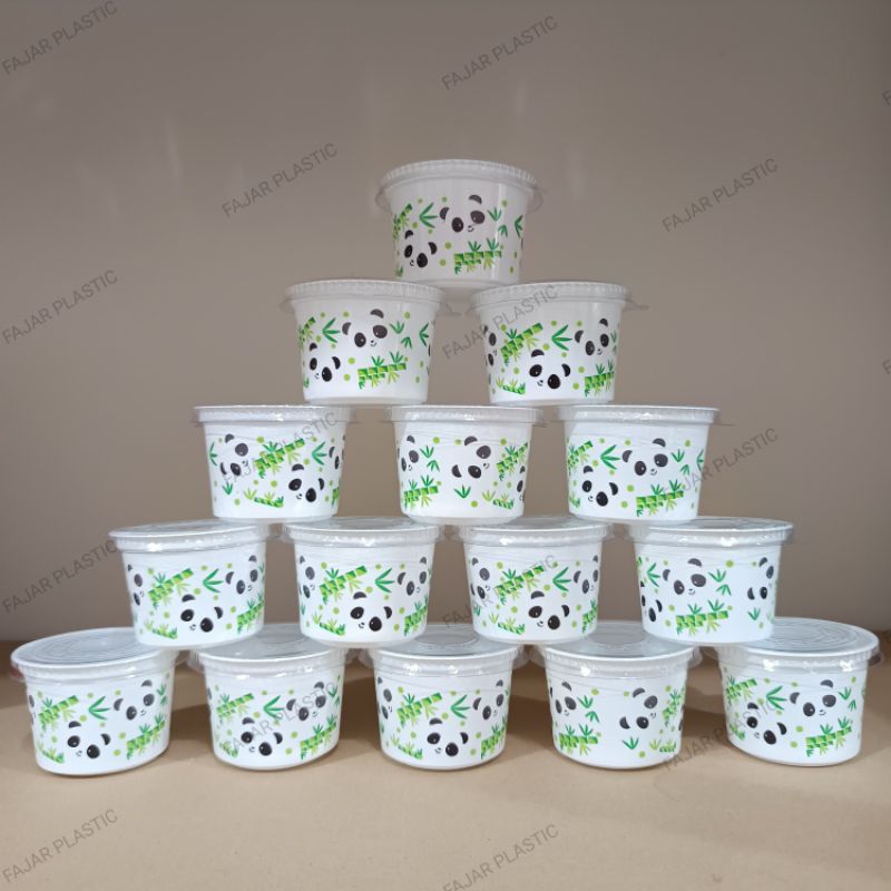 50 Pcs Cup Ice Cream Motif - Cup Jelly Pudding - Cup Agar - Gelas Wadah Jelly Es Krim - Es krim