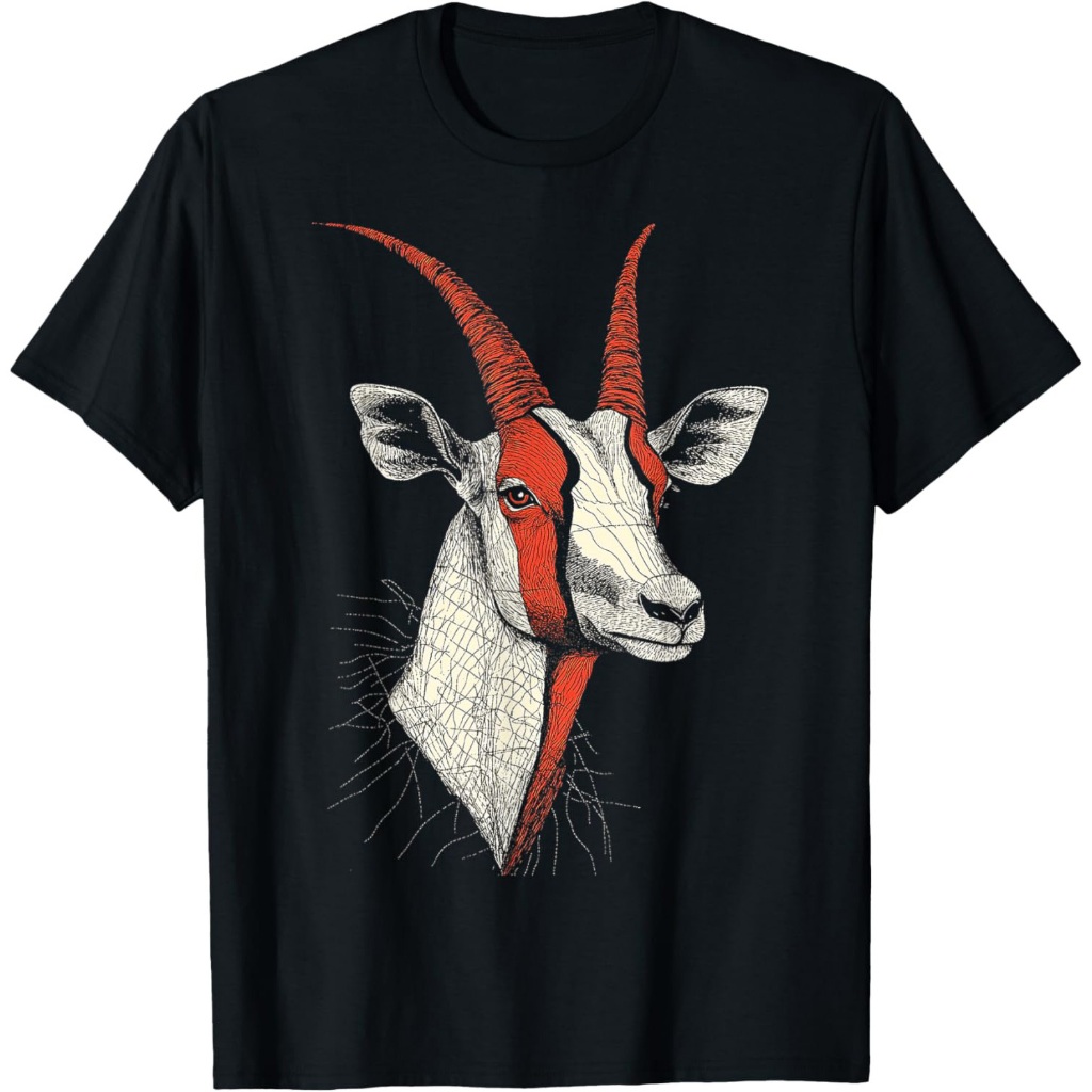 Ilustrasi Hewan Oryx Kaos Oryx