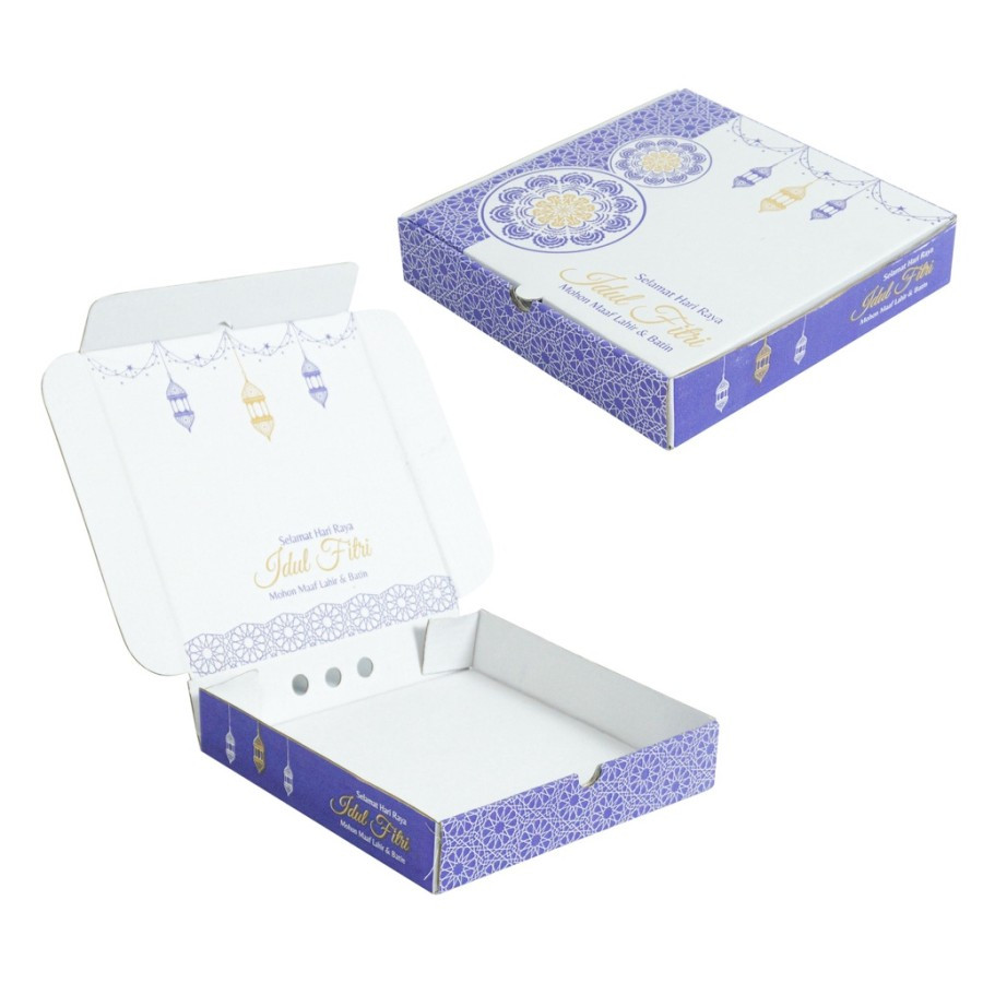 

10 Pcs Box Kuker Hampers Lebaran Packaging Eid Mubarak Kotak Idul Fitri Ukuran 25x25x5cm