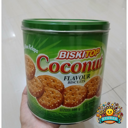 

Biskitop Biskuit Kaleng tin Chocolate Coconut Peanut Orange / Kaleng Lebaran (350Gr)