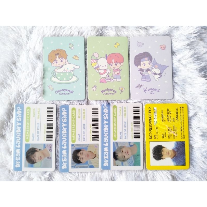 Photocard pc TC trading card konsep Sanrio NCT 127 dream Wayv xiaojun jungwoo ten idc laundry jisung