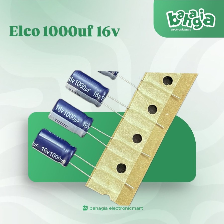 Kapasitor capacitor elco 1000 uf 16v / 1000 16v / 1000 uf 16 v