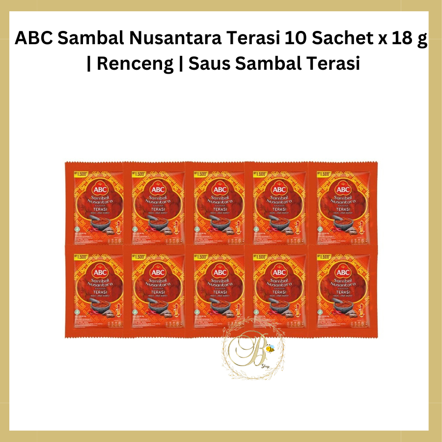 

ABC Sambal Nusantara Terasi 10 Sachet x 18 g | Renceng | Saus Sambal Terasi