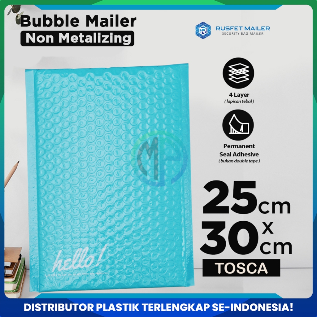 

Bubble Mailer Tosca 25 x 30 cm Amplop Envelope / Security Bag Mailer - Rusfet Harga Ecer Satuan