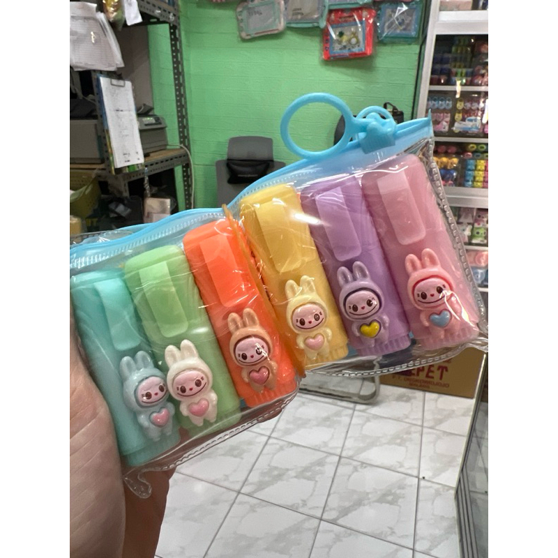 

1 set - Stabilo 6 warna permen/kaktus/lolipop/bt21/bts/sanrio/lotso/kuromi/doraemon