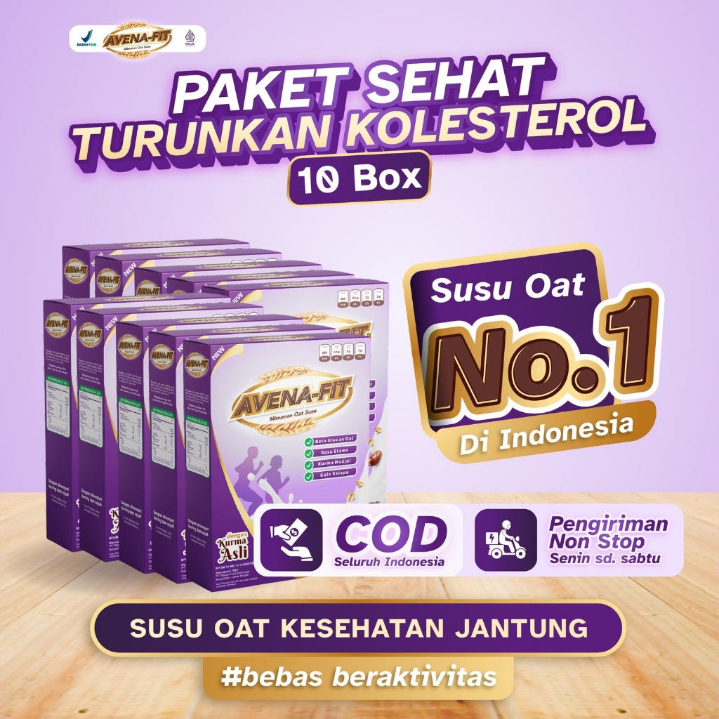 

Avenafit Paket Hemat 10 Box -Minuman Susu Oat Untuk Menjaga Keseimbangan Kolesterol dengan Alami