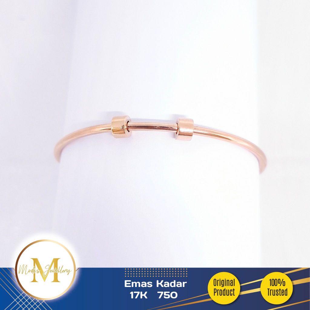 MODIS JEWELLERY - Gelang Bangle Pandora Rosegold - Emas 17k  750