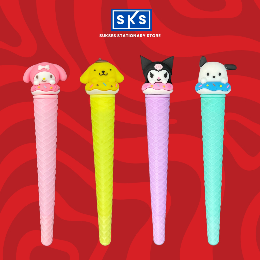 

Pulpen Sanrio Ice Cream Es Krim 1 Scoop Pen Bolpen Pena Cinamonroll Purim Melodi Kuromi