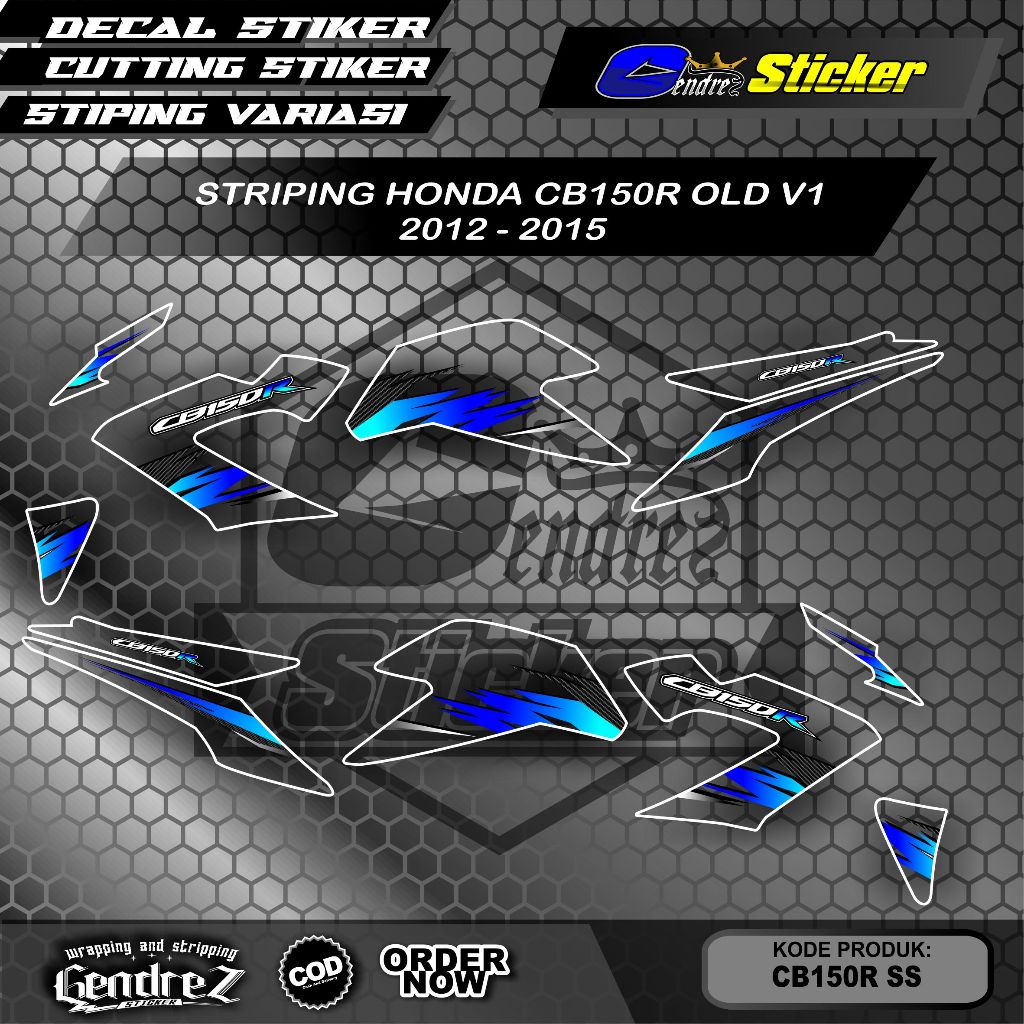 Striping Variasi CB150R Old 2013 StickerCb150R TRANSPARAN